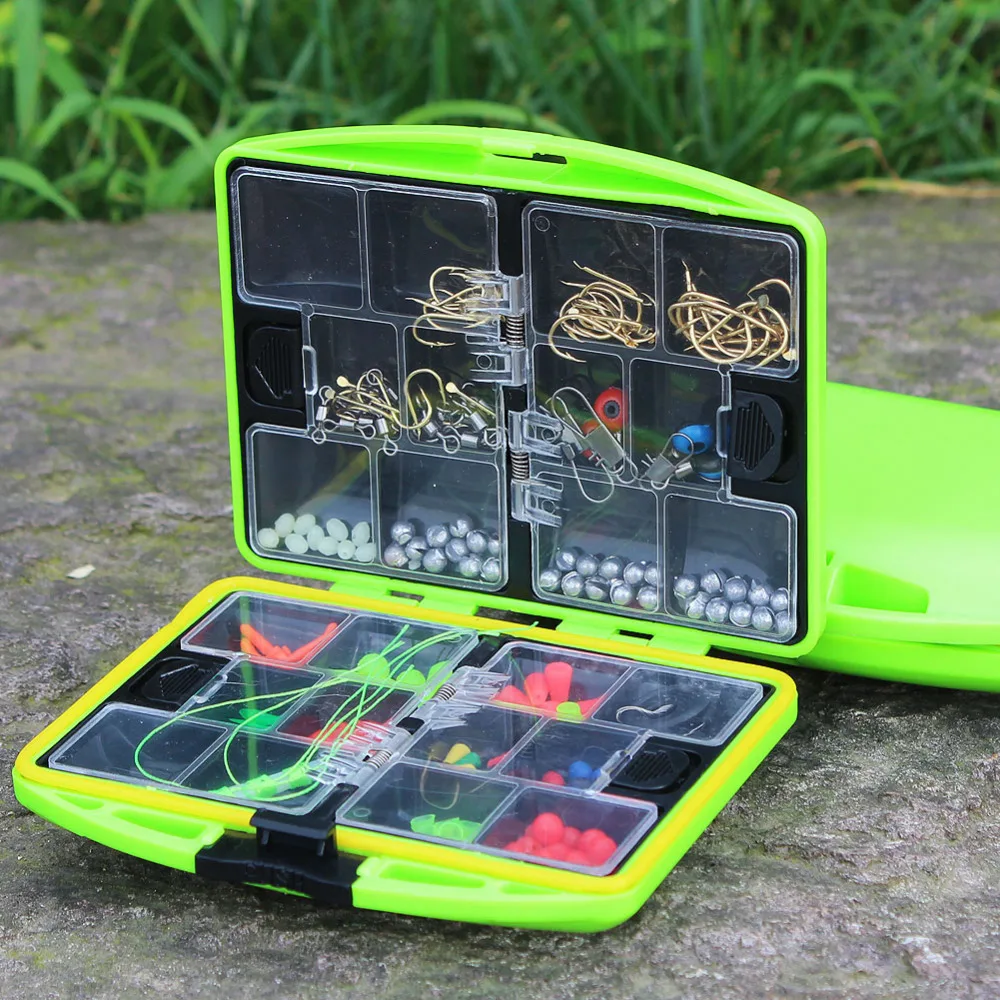 24 Compartments Fishing Tackle Full Loaded Hook Spoon Water Resistant