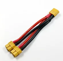 10cm XT60 Connector 1 Male 2 Female 12AWG Parallel Connection Cable for Charger