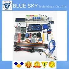 Бесплатная доставка 2 компл. мега 2560 r3 starter kit серводвигатель RFID Ультразвуковой Начиная реле ЖК-ДИСПЛЕЙ для arduino