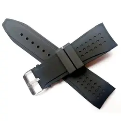 24 мм rad черные силиконовые часы с резиновым ремешком детали часов ремешок пряжка + Инструменты