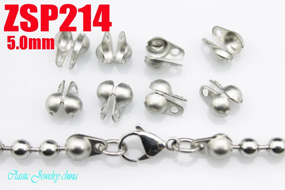 Apply to 5mm ball chain stainless steel hook adapter necklace connector accessories jewelry DIY