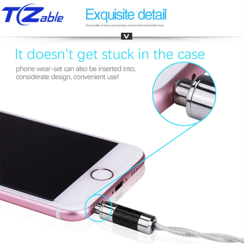 3 5mm Audio Cable Hifi Stereo Jack 90 Degree Adaptor Speaker Wire Male Sterling Silver AUX Extension Cables Headphone Cord
