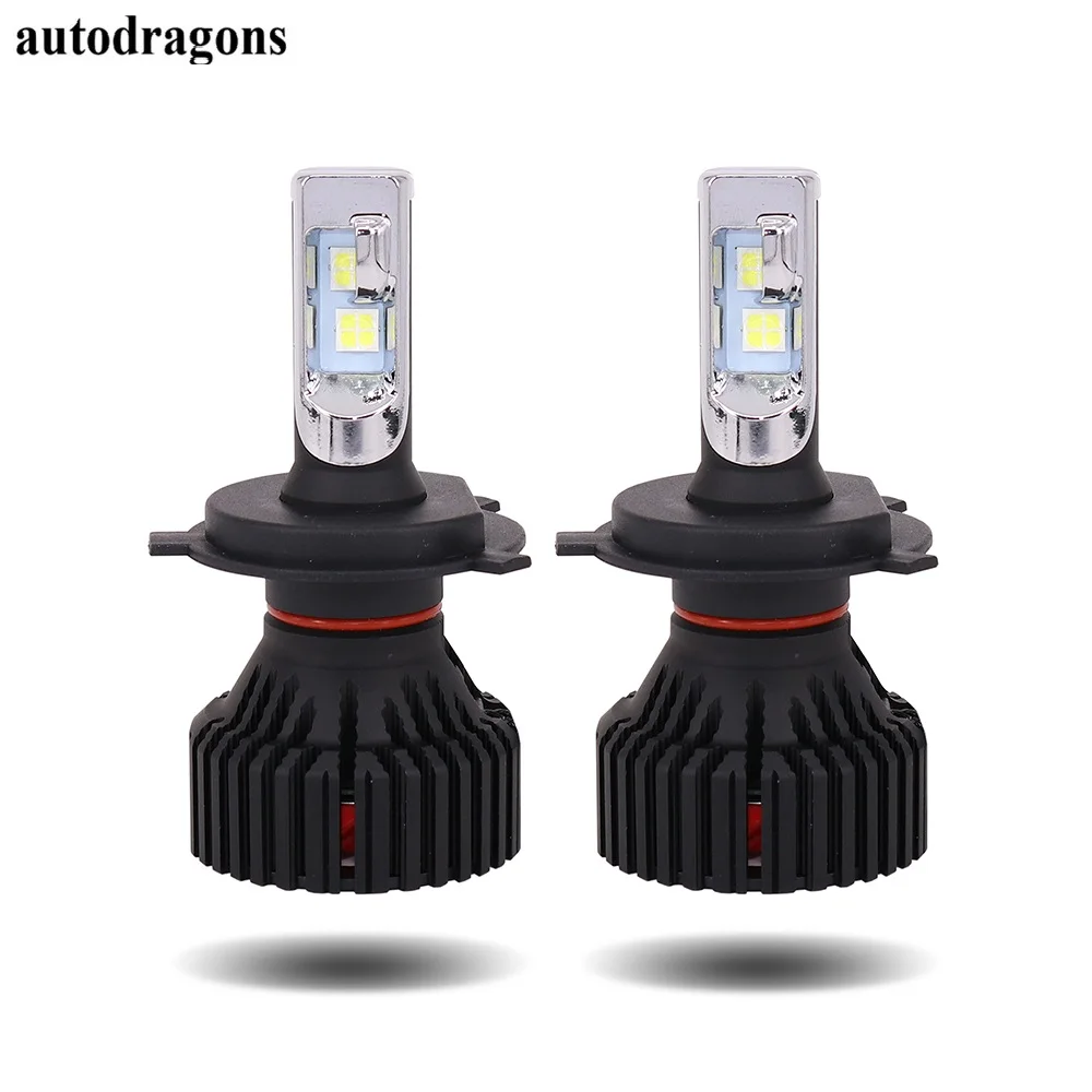 Autodragon H4 Дальний и ближний свет h3c H7 H8 H9 H11 9006 60 Вт светодисветодиодный CR ZES Canbus без