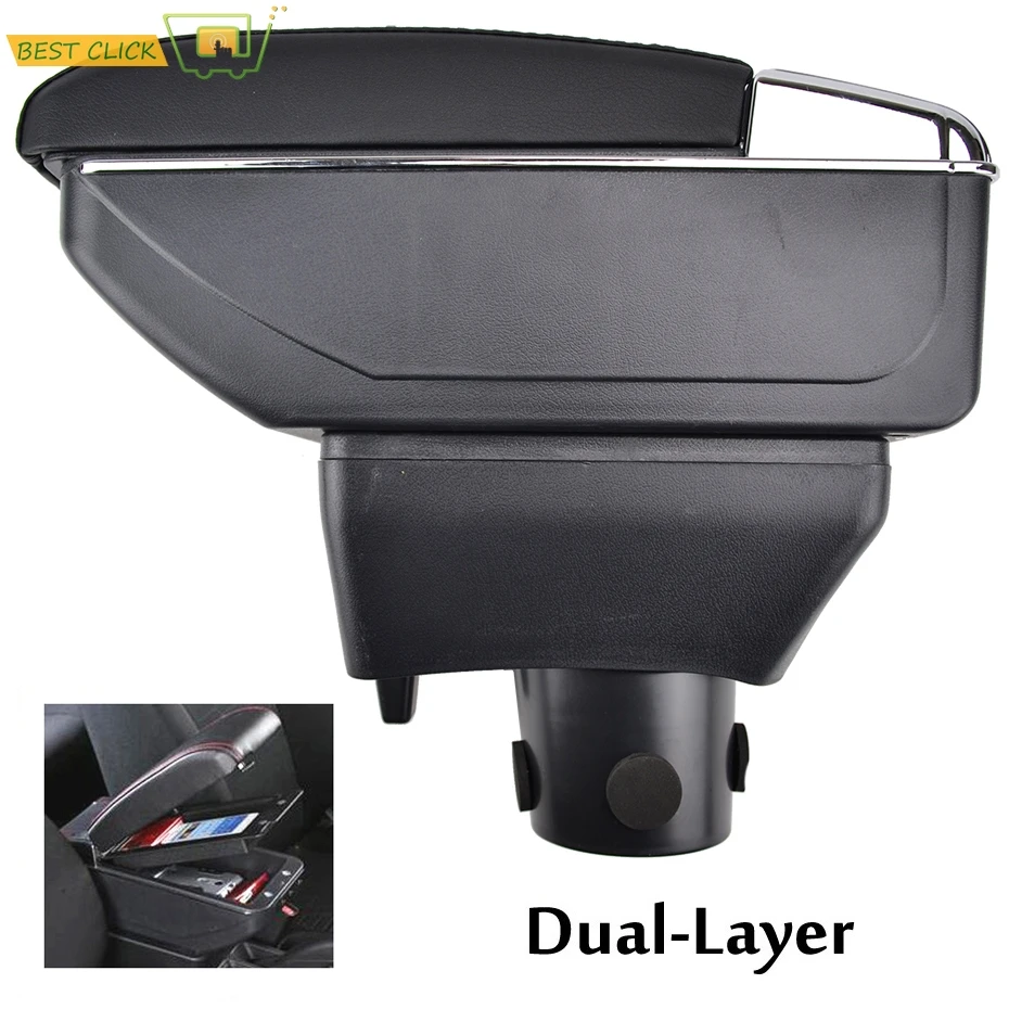 

Dual Layer Storage Box Center Console For Toyota Yaris L Sedan Vios 2014 - 2018 Armrest Faux Cup Holder Arm Rest 2015 2016 2017