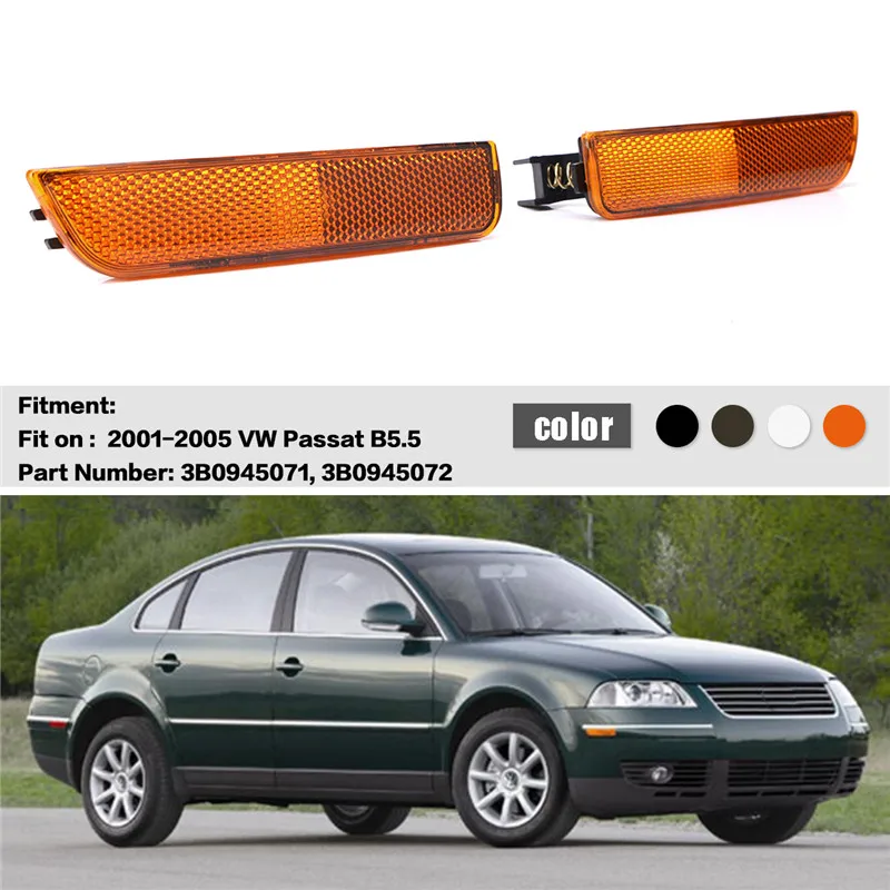 Front Rear Fender Yellow Bumper Lights Side Markers Lamps For Volkswagen VW Passat B5.5 2001-2005 Turn Signal Indicators Blinker Light (20)