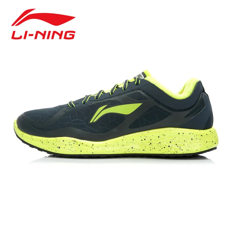 Li-Ning Men's Outdoor Anti-Slip Breathable Light Running Shoes Li Ning SLace-Up PU+Farbic Sports Sneakers ARHJ051