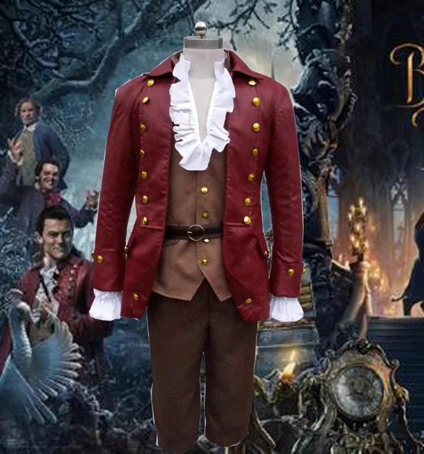 

2017 Movie Beauty and the Beast Cosplay Gaston Costumes Anime Party Halloween Carnival Costume Free Shipping