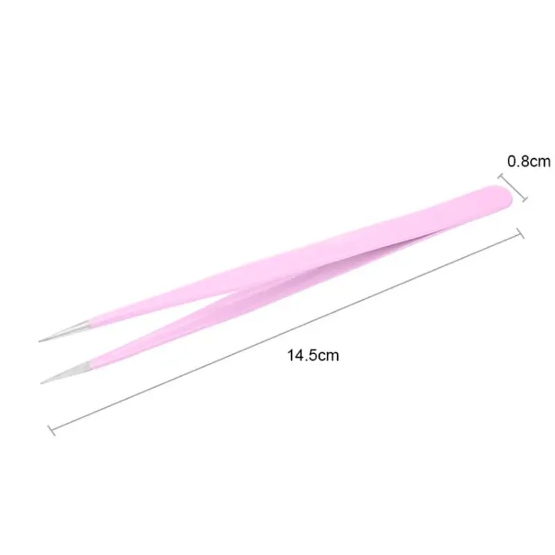 Наращивание ресниц прямой Изогнутый пинцет из нержавеющей стали Макарон конфеты розовый антистатические ресницы кусачки инструмент красоты 5 стилей