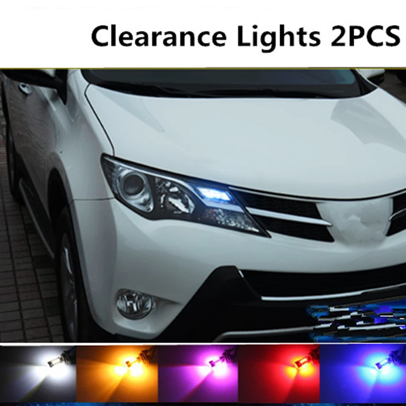 

Tcart 2 Bulbs Xenon White High brightness high-power LED Clearance Lights Marker lamps For toyota RAV4 2006-2015