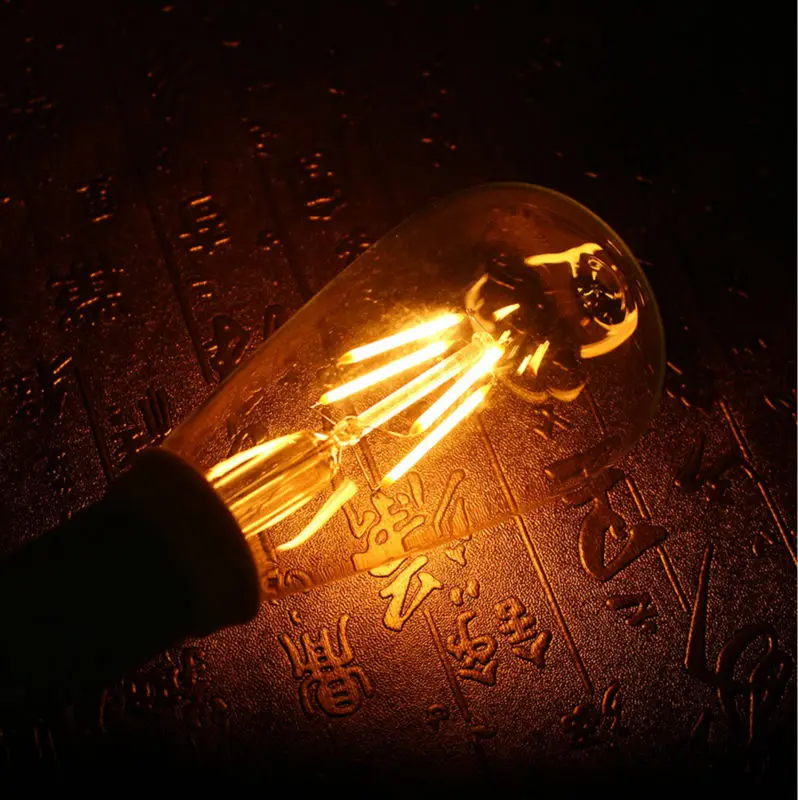 5x Высокая яркость светодиодный Эдисона лампы Внутренние светодиодные лампы прозрачное стекло AC220-240V E27 4 Вт 6 Вт 8 Вт светодиодный лампочка накаливания белый/теплый белый