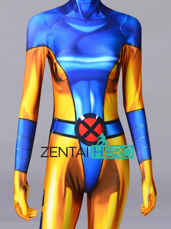 Костюм для косплея с 3D принтом X-men 90s Phoenix, джинсовый серый костюм супергероя, лайкра, спандекс, костюм зентай на Хэллоуин