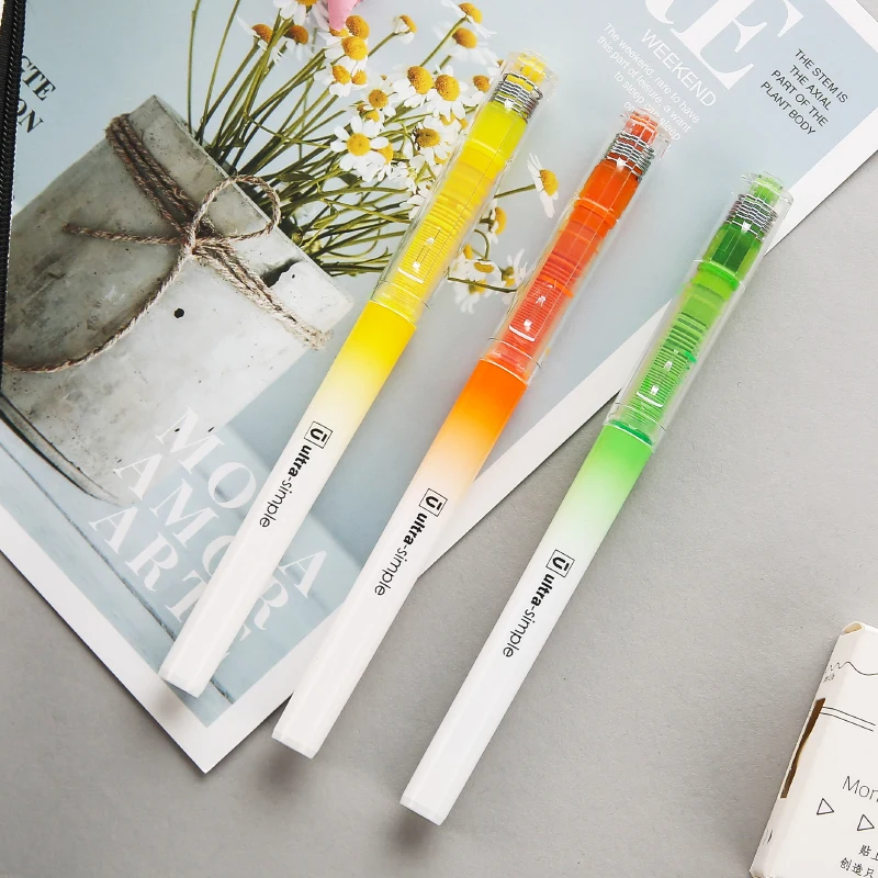 

Andstal 6 Colors Fluorescent Highlighter Pen Set M&G Fluo Highlighters School supplies Text Markers Stationery Highlight Marker