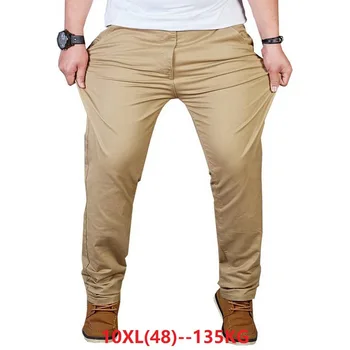 

plus size big summer men office work pants 8XL 9XL 10XL Elasticity spring casual large Stretch pants cotton Straight Trousers