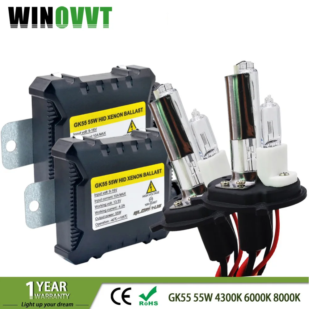 xenon h4 HID ballast kit 55W h4 with halogen font b lamp b font hid xenon