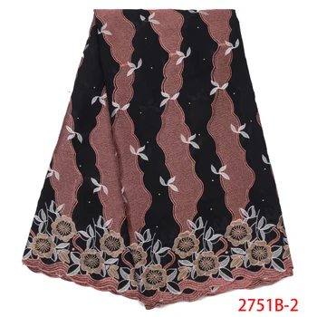 

New Arrival African Dry Cotton Swiss Voile Lace Fabric 2019 High Quality Stone Swiss Voile Lace In Switzerland 5Yards GD2751B-2