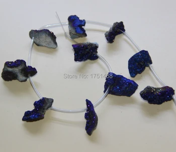 

Blue Druzy Druzy Crystal Geode Quartz Stone Pendant Neckace 15mm Drusy Gems Necklace