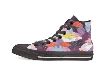 

Purple Winter Casual High Top Canvas shoes sneakers Light Walking Shoes
