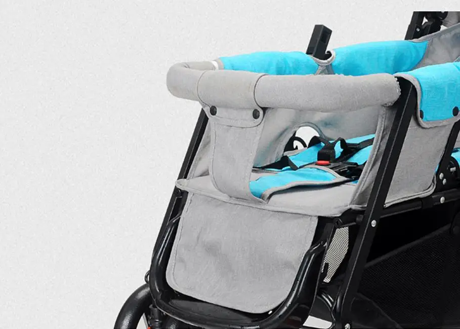 360 градусов Универсальный колеса коляска для малышей-близнецов двойная коляска