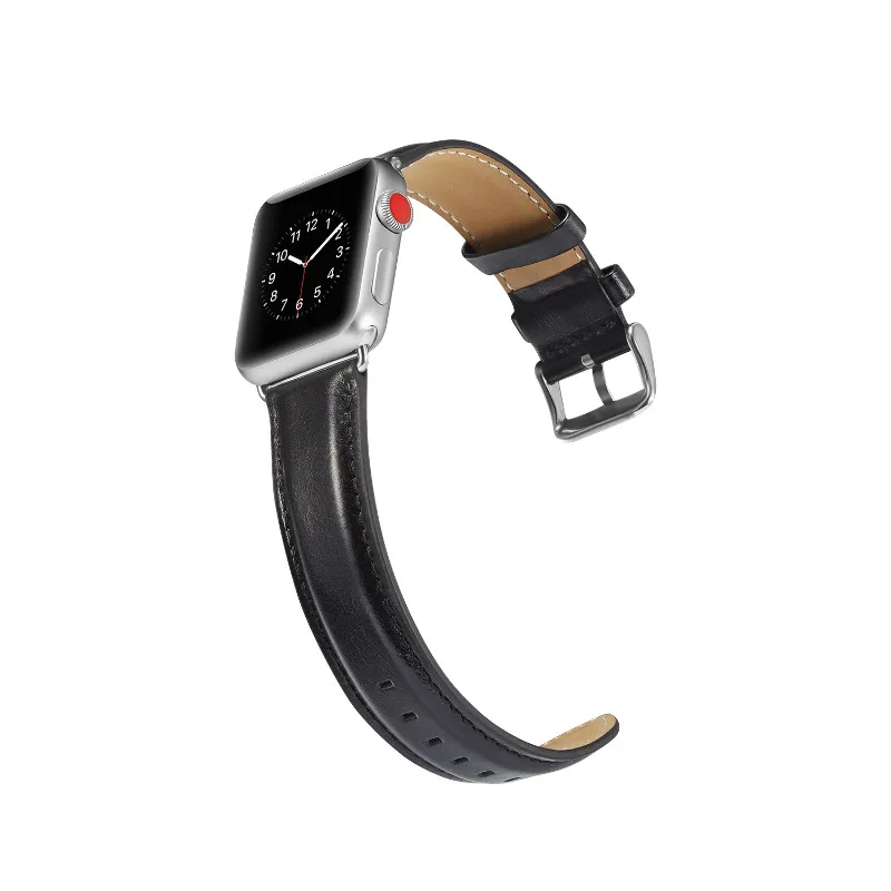 Ремешок из натуральной коровьей кожи для apple watch series 6 SE 5 4 3 2 1 38 мм 42 браслет с