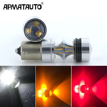 

2x p21w led car 1156 LED BA15S P21W S25 20 led for sharp chip 6000K White Red Yellow Brake Lights Reverse Lamp DRL Car Tail Bulb