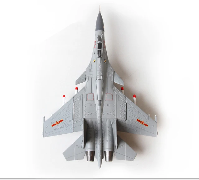 1/100 Scale Fighter Model China J-15 Flying Shark Flanker-D Carrier-based Aircraft Diecast Metal Plane Model Toy 5