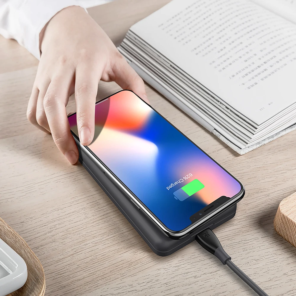 Беспроводное зарядное устройство TIEGEM 10 Вт Qi для iPhone 8 Plus X быстрая Беспроводная