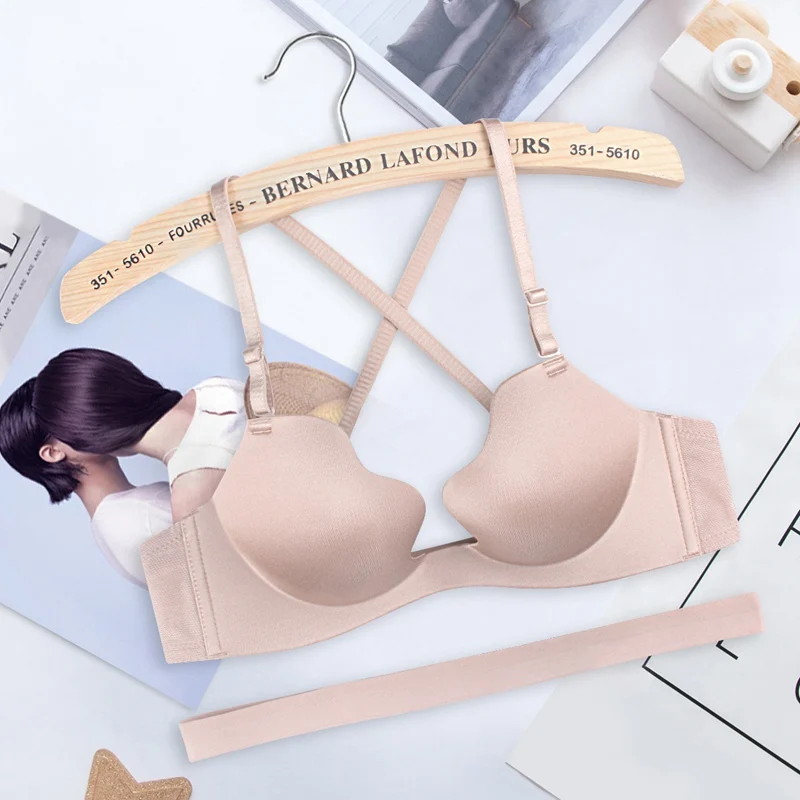 

Seamless Bras Bra NEW Wedding Dress Bra Sexy Wire Free Push Up Bras Women Lingerie Beige Black Intimates many styles