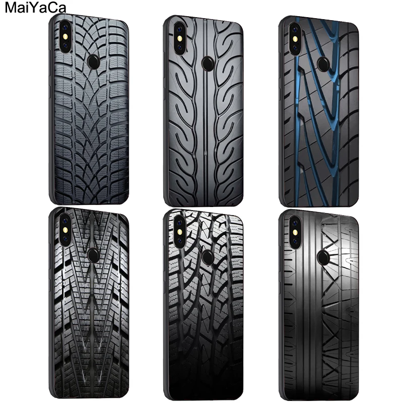 

MaiYaCa Black Tire Tyre Tread Texture TPU Case For Xiaomi Redmi S2 6 6A 6pro 4X Note 5 Pro 5A 7 Mi 8 9 6X A2 Mix 2s Max 2 3 F1