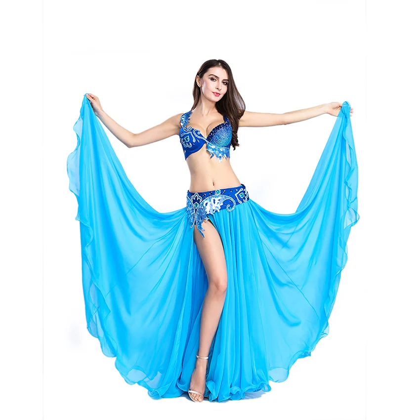 

2019 Free Shipping New Women's fashion sexy belly dance costume set/belly dance wear/BRA&belt&skirt -8801