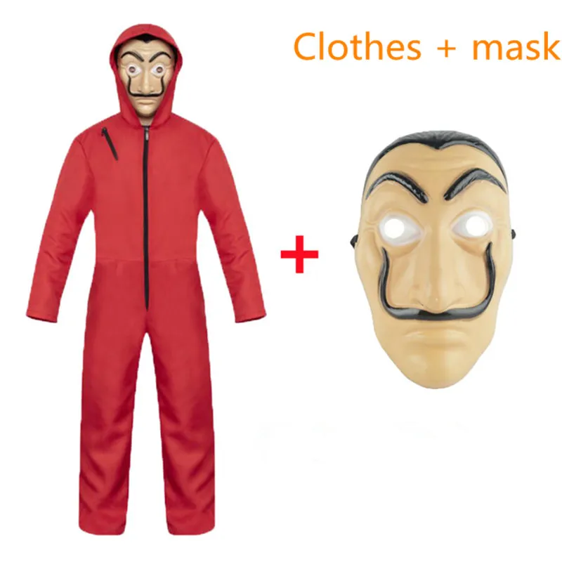 

Money Heist The House of Paper La Casa De Papel Cosplay Salvador Dali halloween costumes men adult Carnival kids children boys