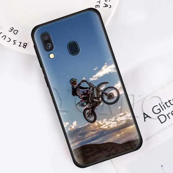 Moto крест moto rcycle Спорт на открытом воздухе силиконовый мягкий чехол для samsung Galaxy A50 A40 A70 A30 A20 A80 A6 A7 A8 плюс A9 черный чехол Чехол - Цвет: 001