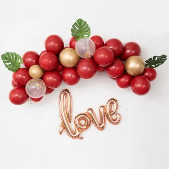 

Wedding Balloons 1 Set of Ruby Red Decoration Baby Birthday Party Inflatable helium Foil Balloons kids Toy Ballon Baby shower