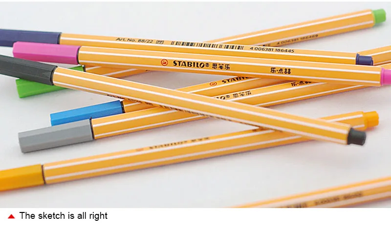 STABILO 25 цветов набор маркеров для рисования эскиз маркеры Германия Stabilo тонкое волокно ручка 0,4 мм офисные школьные принадлежности