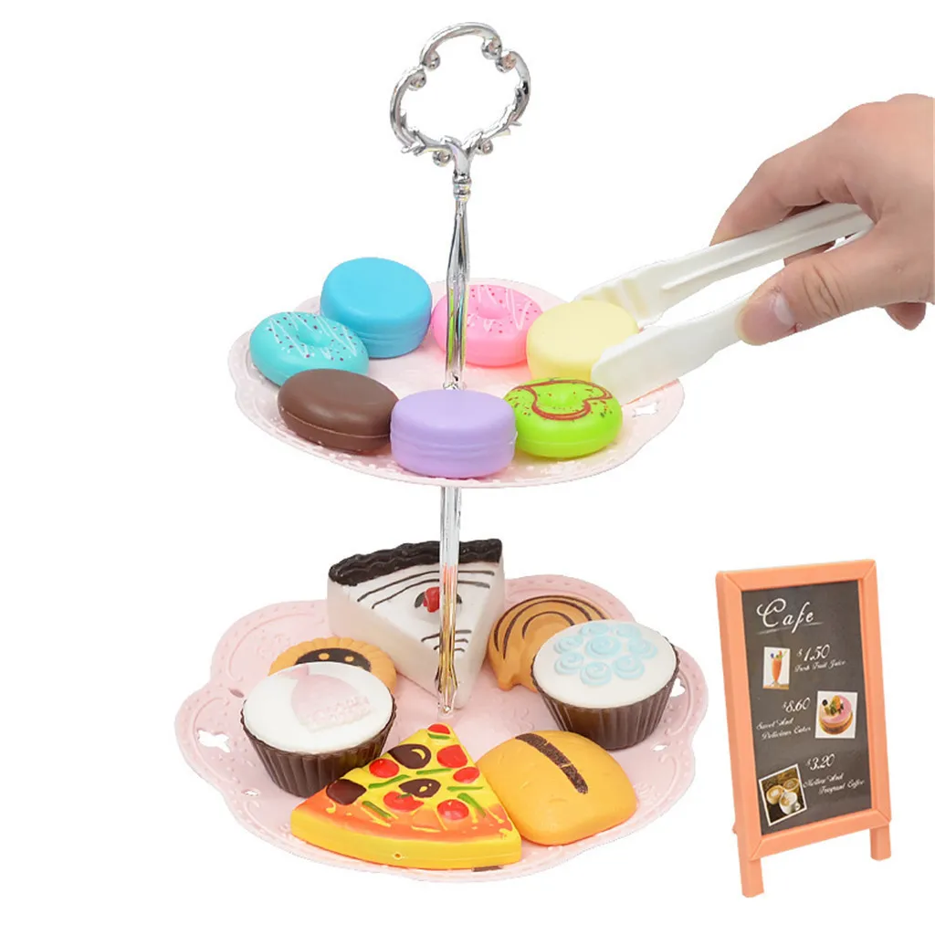 Simulation Mini Macaron Dessert Tower Shop Pretend Play Set Educational Toy Giftd Play Toy Accessories M0522