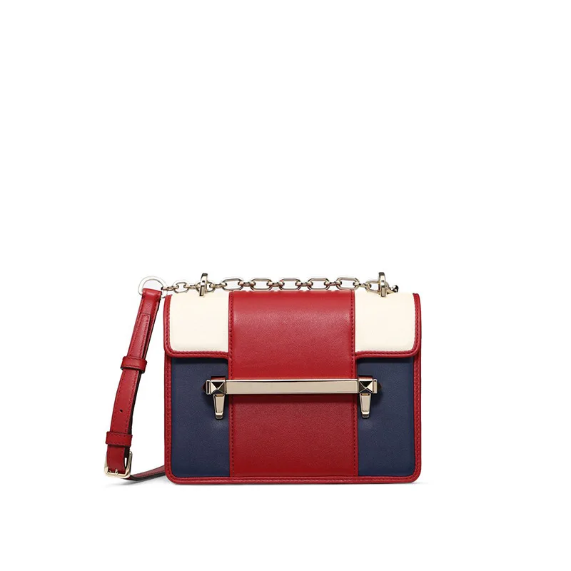 Сумка для девочек Новая модная кожаная сумка из воловьей кожи сумка с цепочкой маленькая посылка