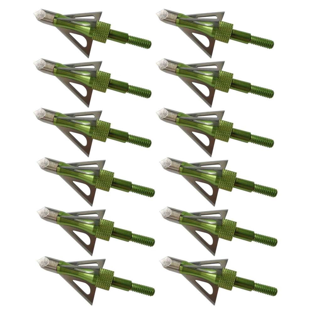 12 шт. Chase Broadhead 100Grain 3 острое лезвие зеленая нержавеющая сталь для арбалета охоты |