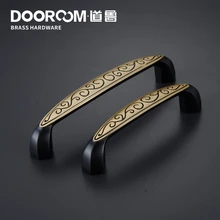 Dooroom Brass Furniture Handles French New Classic Wardrobe Dresser Cupboard Cabinet Door Drawer Pulls Black Bronze Chrome