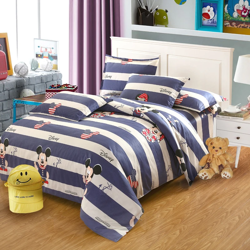 

Cotton Duvet Cover Set Printing Bedding Set Quilt Cover Sheet Pillowcase Four-piece Single Double Children Adults Cartoon #205-1