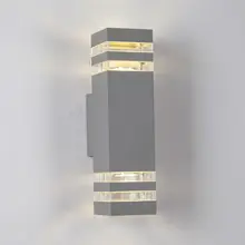 Открытый водонепроницаемый светодиодный настенный светильник IP65 AC90-260V с 2 шт.* 5 Вт светодиодный алюминиевый светильник для двора сада крыльца коридора