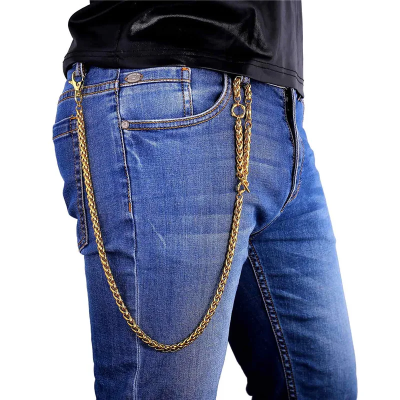 Collare Hip hop Cowboy Heavy Pants Chain Wallet Chain Gold/Black Color