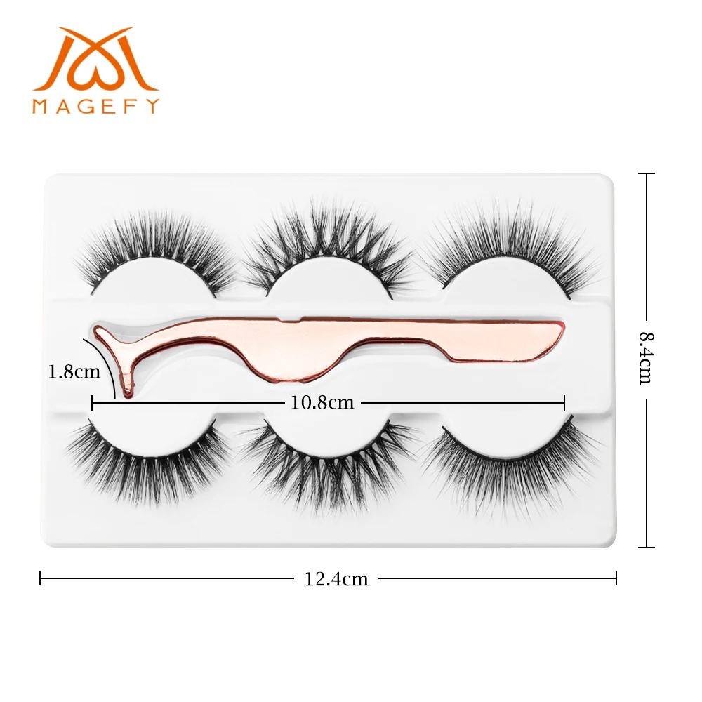 3 пары накладных ресниц пушистые натуральные Длинные Накладные ресницы с 1 шт. Пинцет ручной работы натуральное средство для увеличения глаз инструменты для красоты
