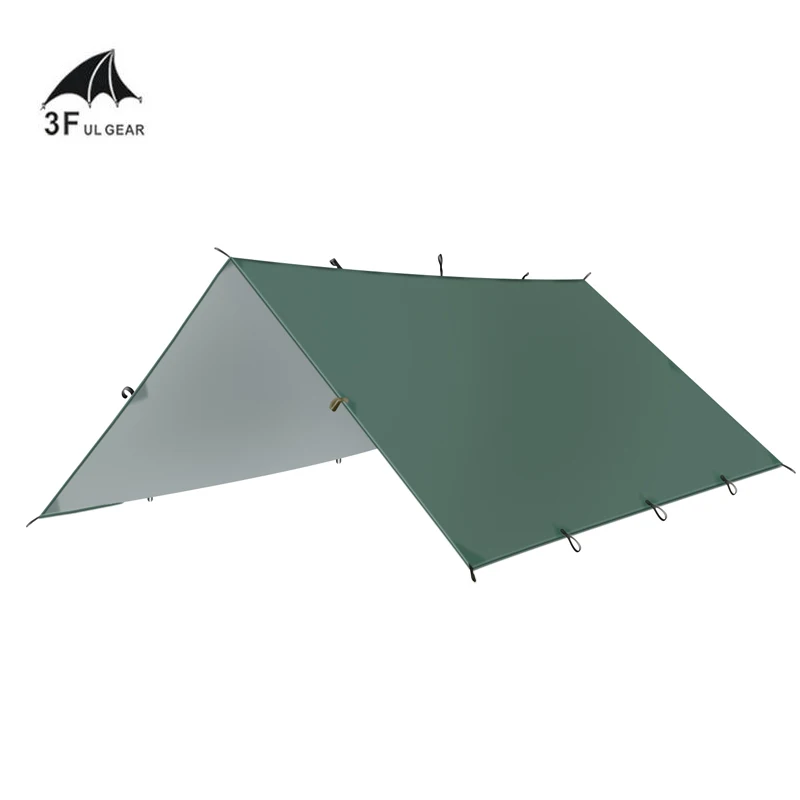 Comprar 3F UL GEAR Ultraligero Tarp Camping al Aire Libre Supervivencia Sol Refugio Sombra Toldo Revestimiento de Plata Pergola Tienda de Playa Impermeable