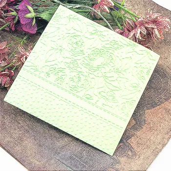 

HOT plastic rose template craft card making paper card album wedding decoration scrapbooking embossing folder