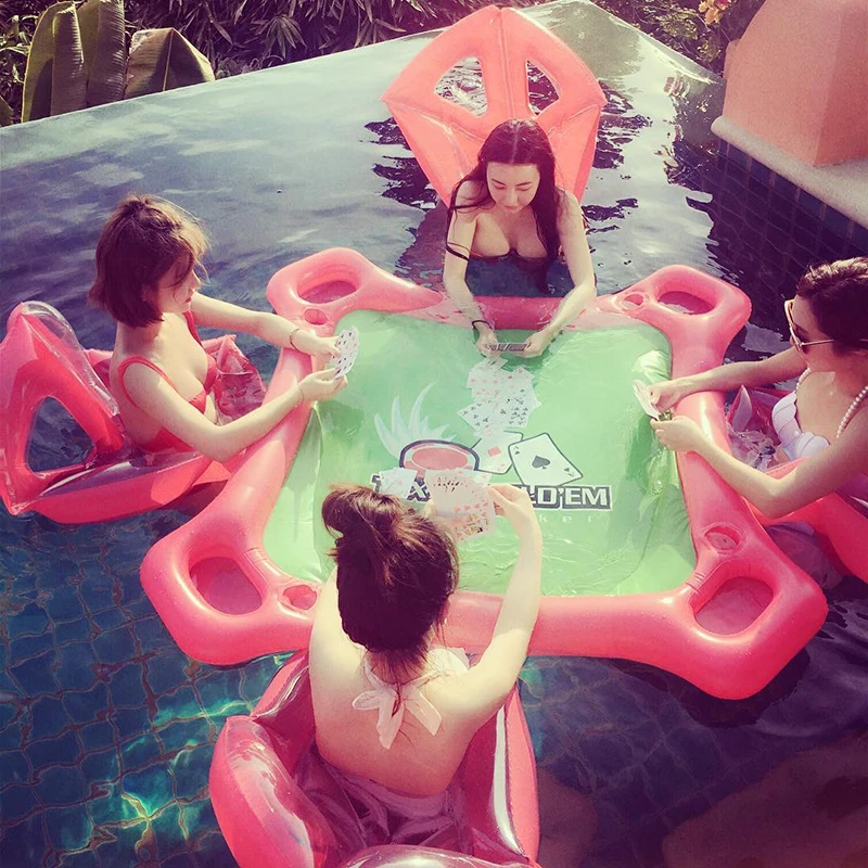 4-Person Inflatable Water Group Pool Float for Beach Island Floating Row Lounge Raft Adult Kids Water Toy Sunbath Bed with Chair 4-Person Inflatable Water Group Pool Float for Beach Island Floating Row Lounge Raft Adult Kids Water Toy Sunbath Bed with Chair