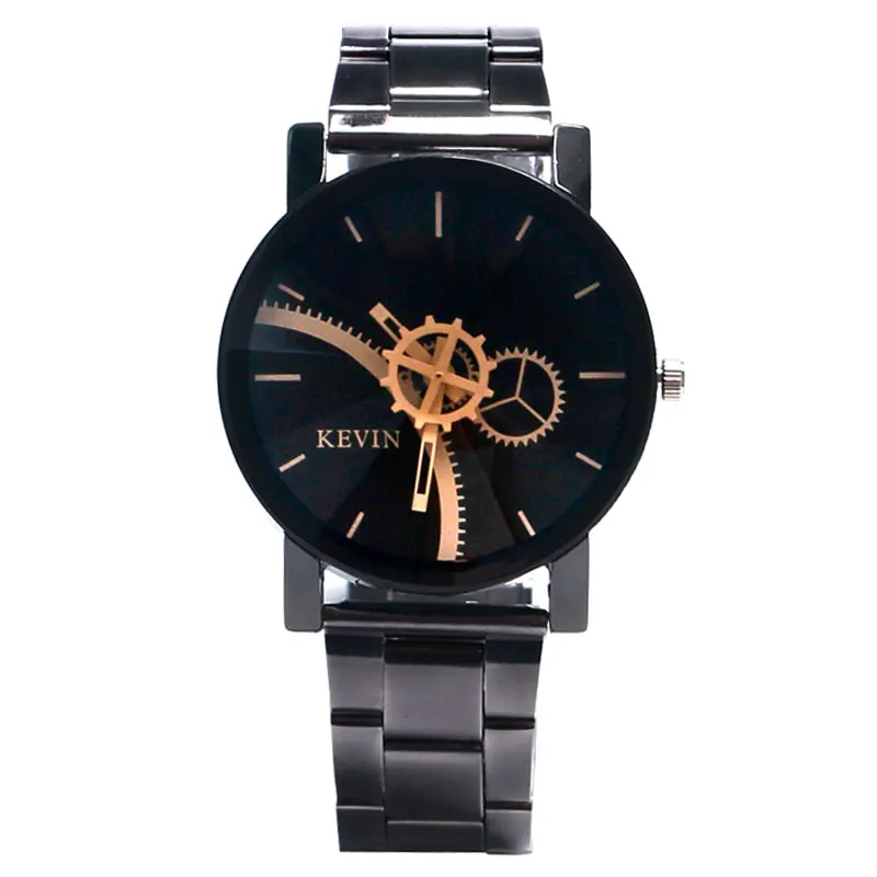 

KEVIN New Round Dial Gear Casual Women Wrist Watch Trendy Sport Stainless Steel Band Strap Special Design Ladies Gifts