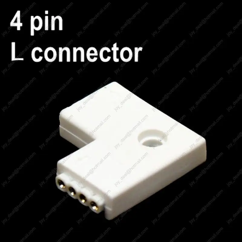 

10PCS L Shaped 10mm 4PIN 2-Way 90 Degree Female Connector Adapter For 3528 5050 RGB LED Strip Light Direction Changing