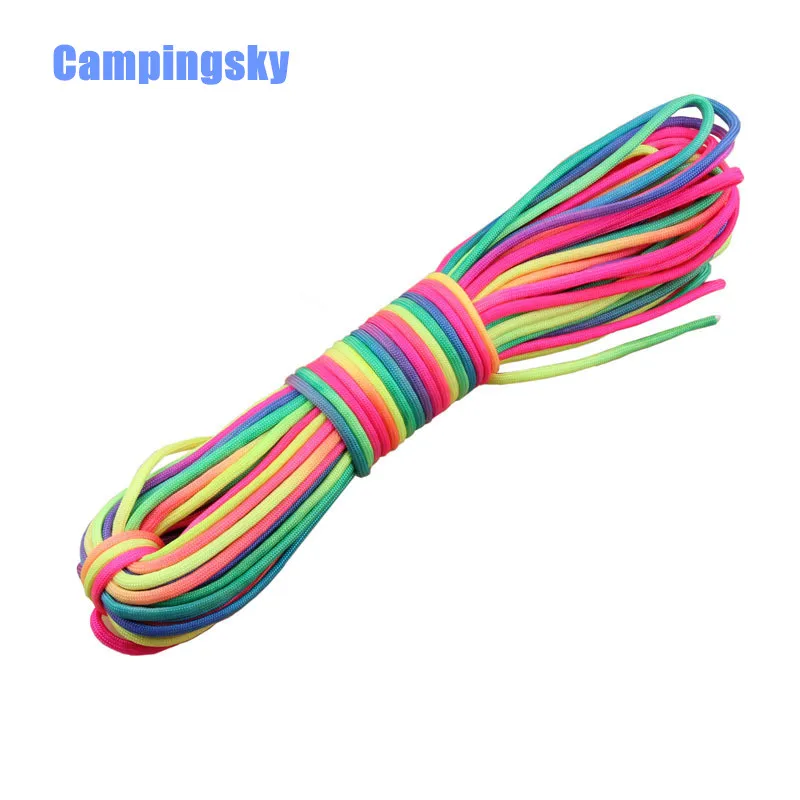 قوس قزح Paracord في 550 Paracord باراشوت نايلون الحبل الحبل حبل في الهواء الطلق تسلق paracord أداة تخييم قوس قزح Paracord في 550 Paracord باراشوت نايلون الحبل الحبل حبل في الهواء الطلق تسلق paracord أداة تخييم