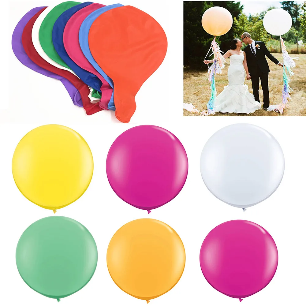 

1PCS 36 Inch 90cm Large Colorful Latex Big Balloon Wedding Party Decoration Party Decoration Adult Kids Latex Ballon 19MAY27