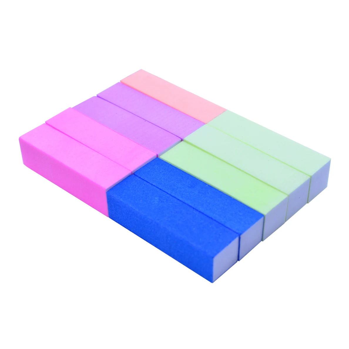 

10Pcs Multicolor Form Nail Buffers File For UV Gel White Nail File Buffer Block Polish Manicure Pedicure Sanding Nail Art Tool