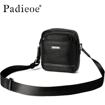 

Padieoe Casual Men's Satchel Famous Brand Shoulder Bag for Male Genuine Leahter Men Messenger Bag Fashion Mini Crossbody Bag